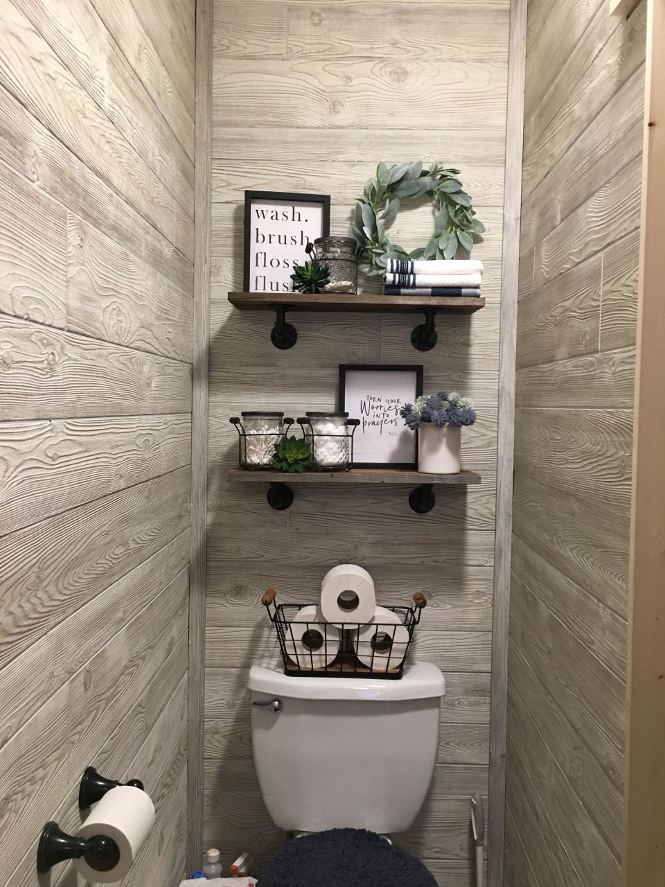 Bathroom shelf decor Bathroom shelf decor, Shelf decor, Bathroom shelves