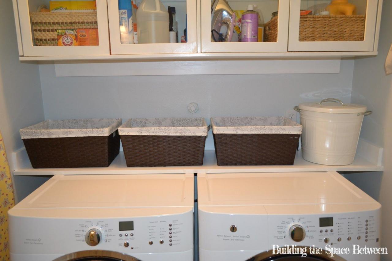 Laundry Shelves Over Washer Dryer DIY