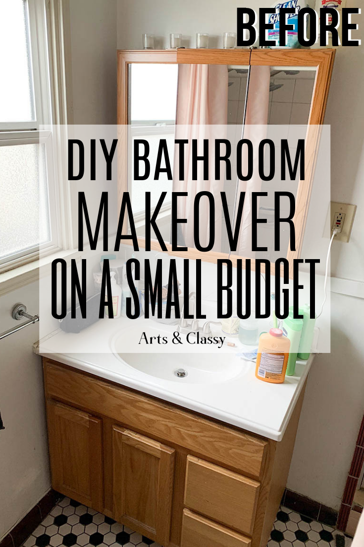Chic Rental Bathroom Makeover Tutorial Arts and Classy Rental