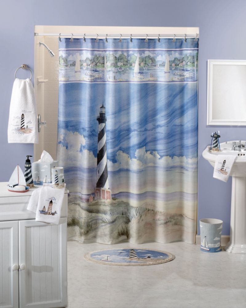 Lighthouse Shower Curtains Bathroom decor sets, Lighthouse bathroom