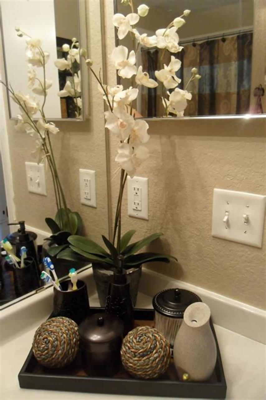 40 Beautiful Bathroom Vanity Tray Decor Ideas DecoRecent Unique