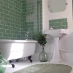 22 Ways to Work Sage Green Into Your Home Decor ASAP Green tile
