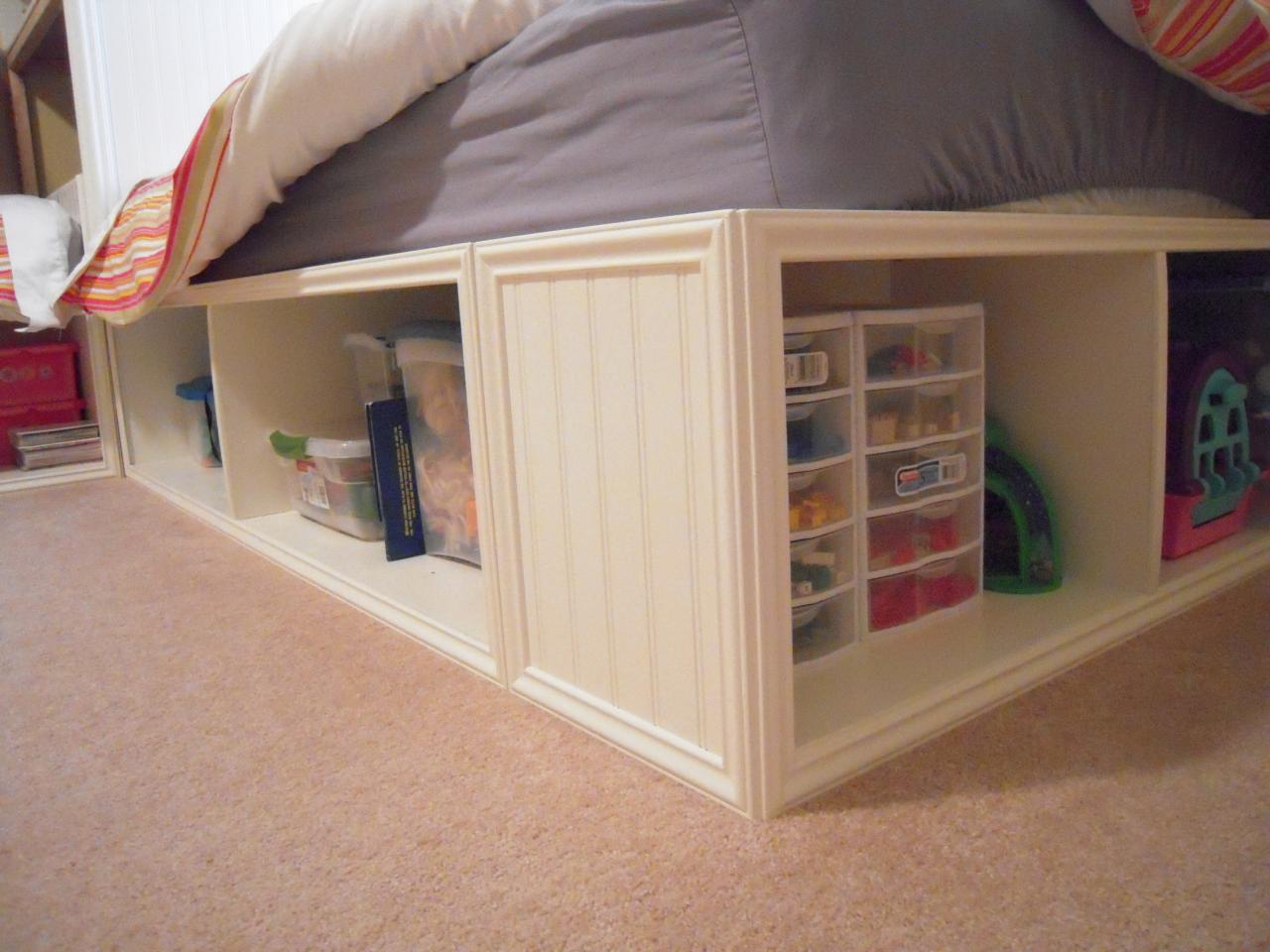 Ana White Twin storage beds and modified corner unit (secret storage