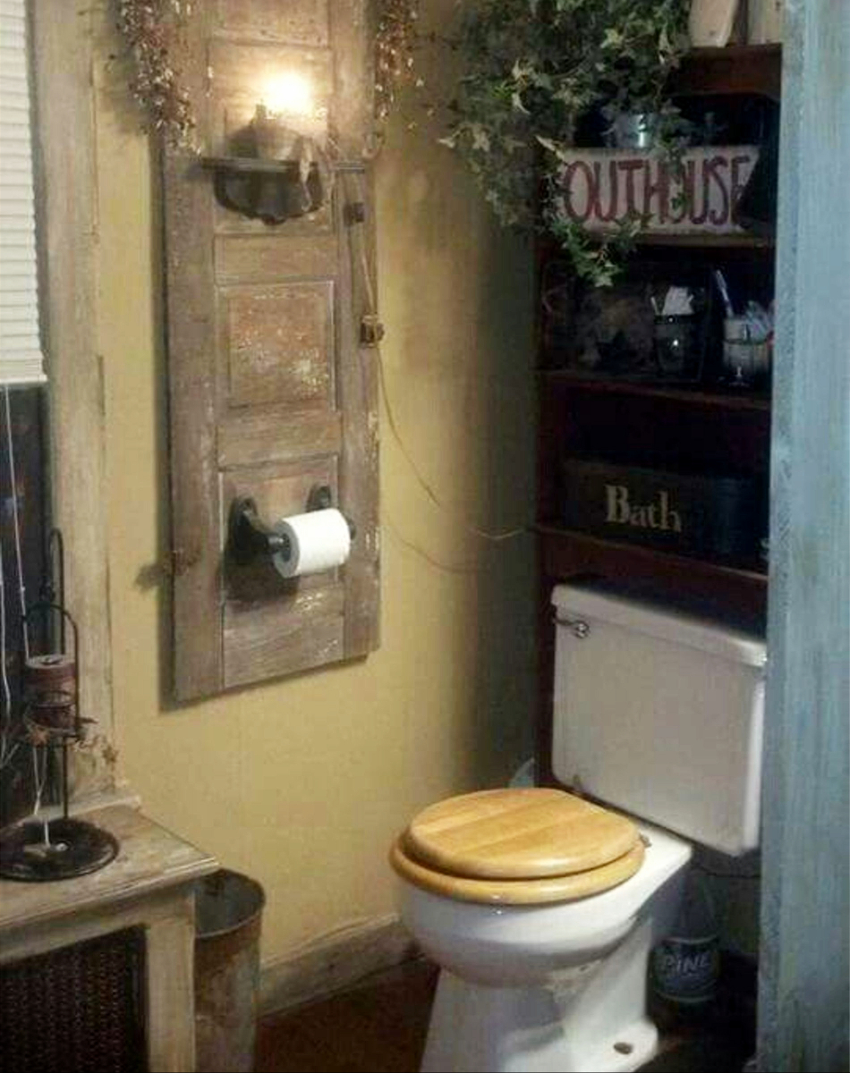 Country Outhouse Bathroom Decorating Ideas • Outhouse Bathroom Decor!
