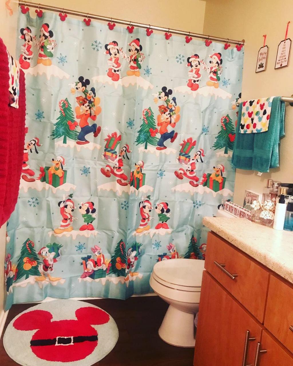 Our Christmas themed bathroom! Disney bathroom, Toddler bathroom