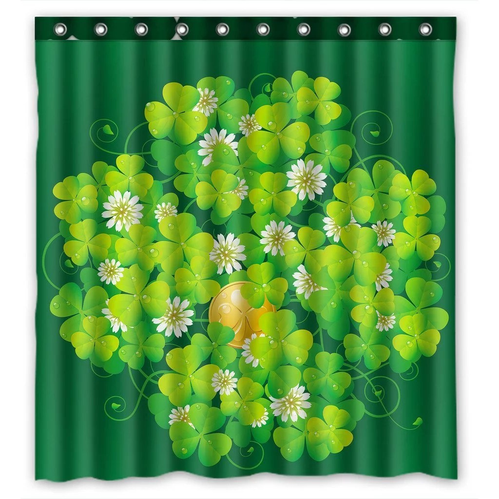GCKG Happy St.Patrick's Day Waterproof Polyester Shower Curtain