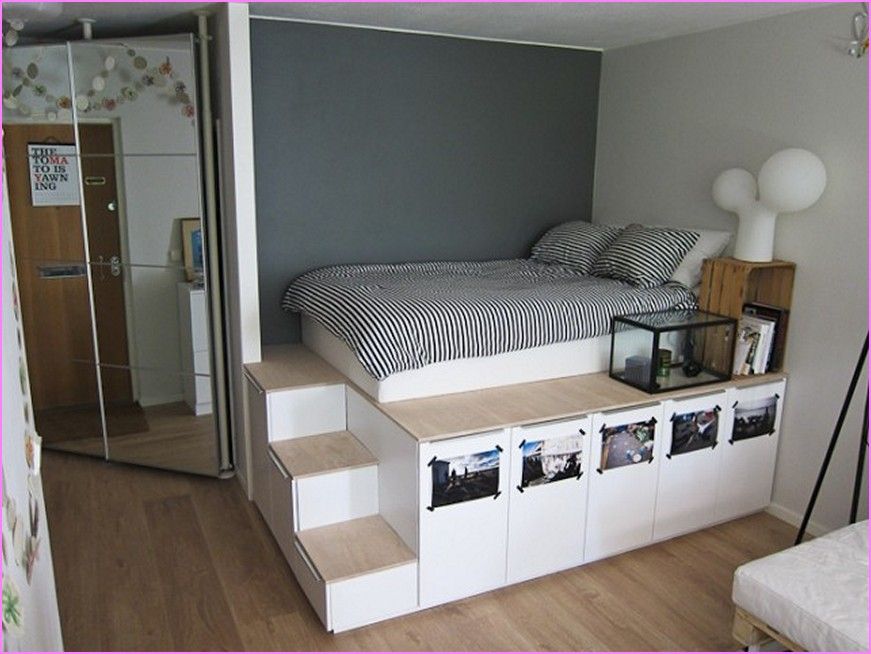 Hot To Build A Platform Bed With Storage, Diy… Bed frame with storage