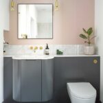 Pink and Gray Bathroom Colors Contemporary Bathroom