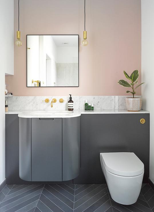 Pink and Gray Bathroom Colors Contemporary Bathroom