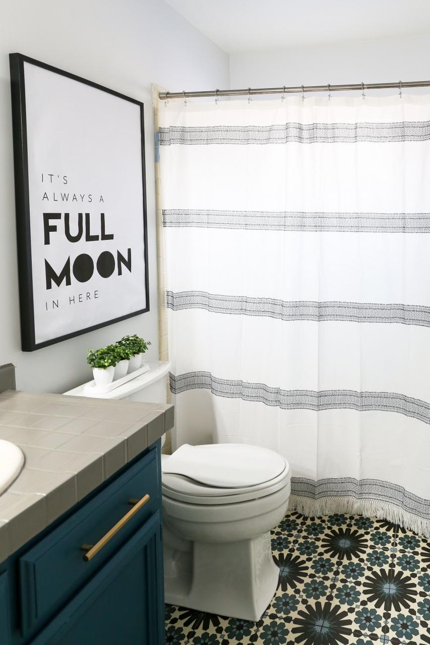 Full Moon Bathroom art, Bathroom printables, Modern bathroom