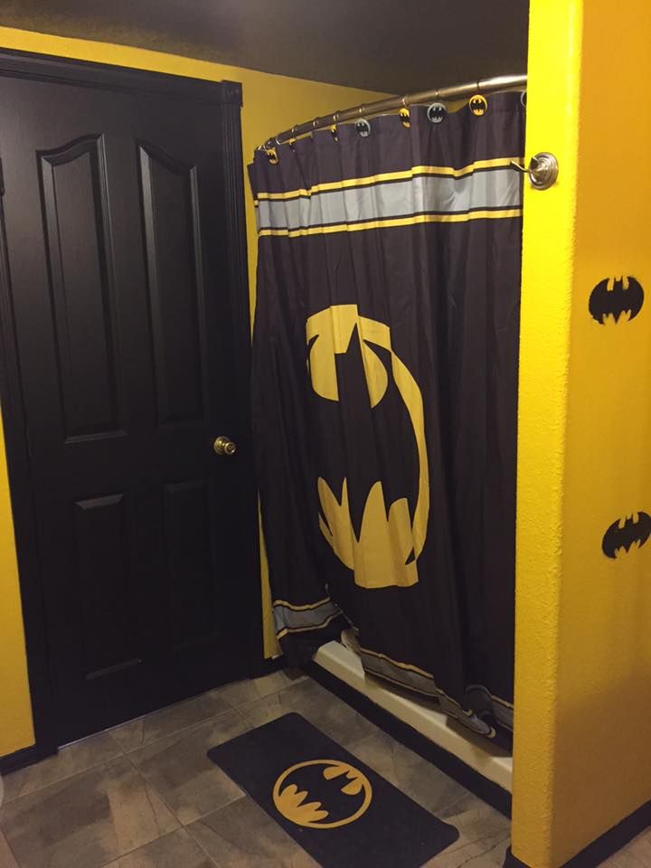 Batman Bathroom Decor, Superhero Bathroom, Batman Bedroom, Batman Decor