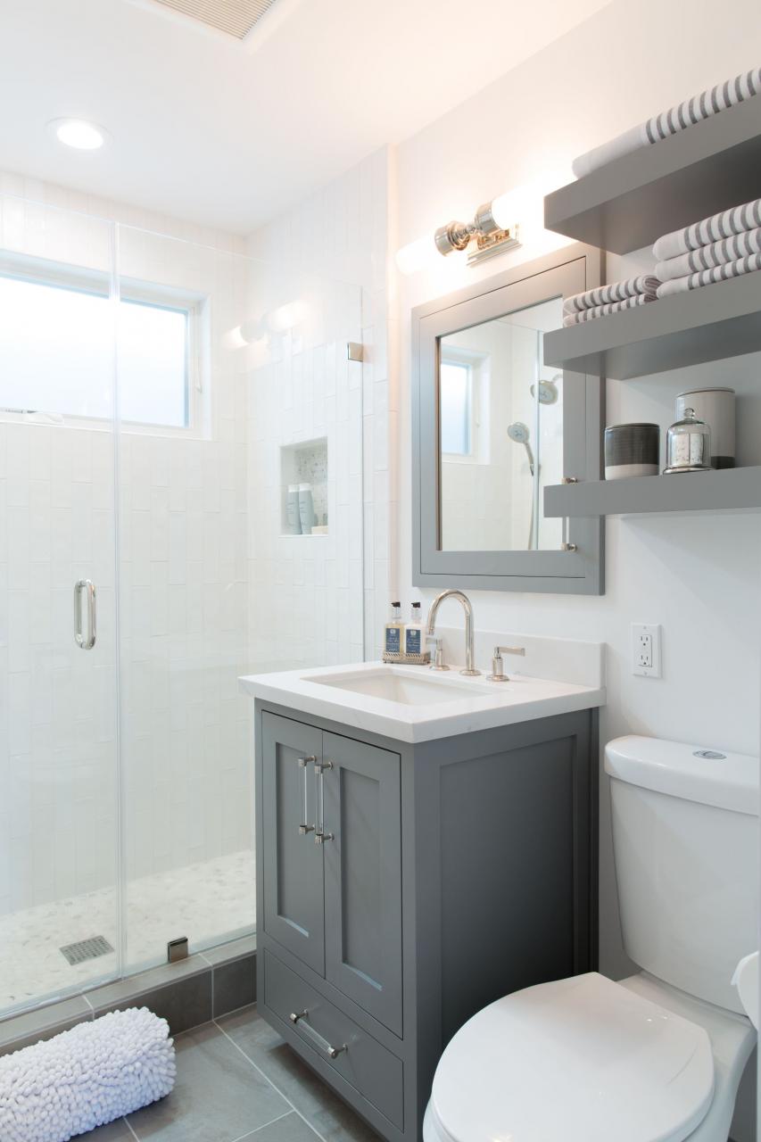 Our Home Bathroom Transformation Kuzak's Closet Gray and white