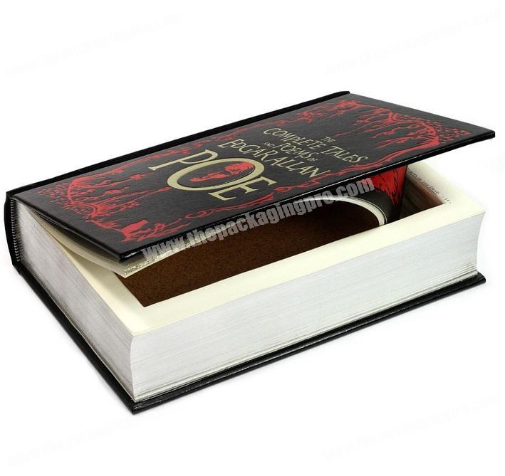 Decorative Secret Space Large Fake Book Box Storage Box with Sewing Design