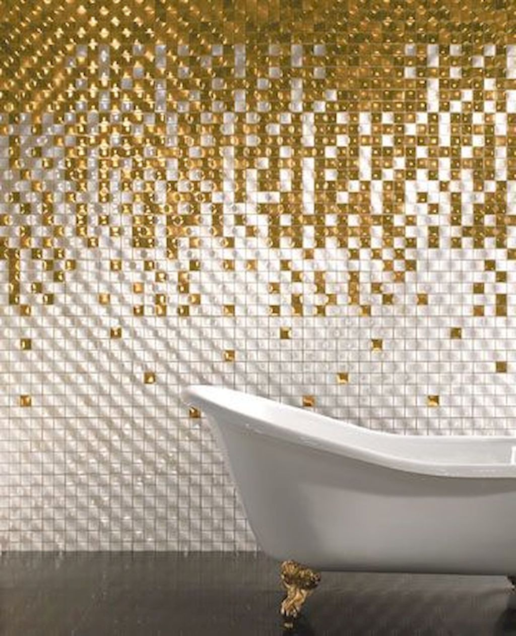 200+ Get A And Glamorous Look For Your Bathroom Gold tile