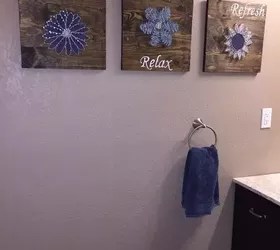 DIY Bathroom Wall Art String Art to Add a Pop of Color! Hometalk