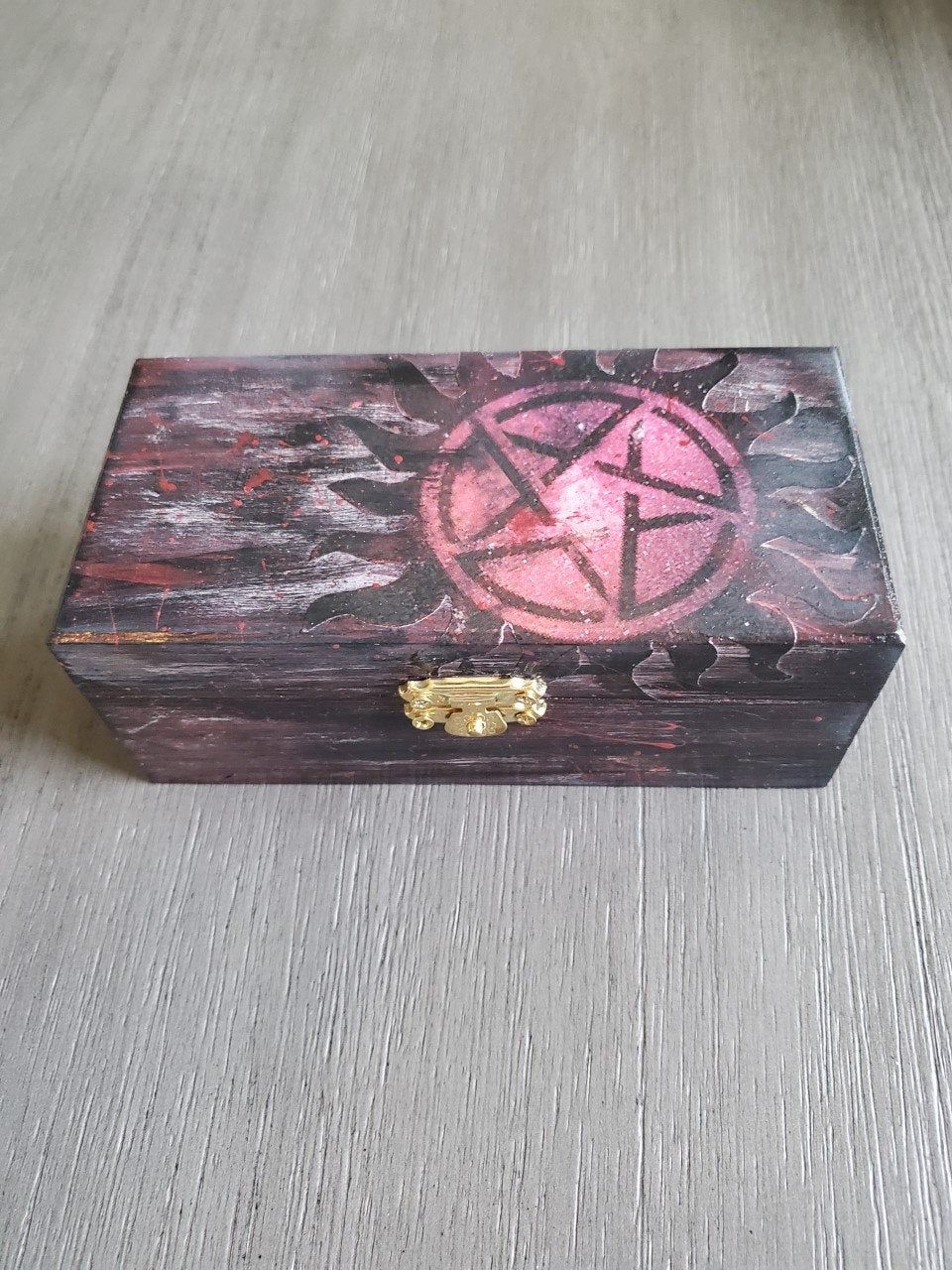 Supernatural Wooden Box Supernatural Jewelry Box Etsy Supernatural