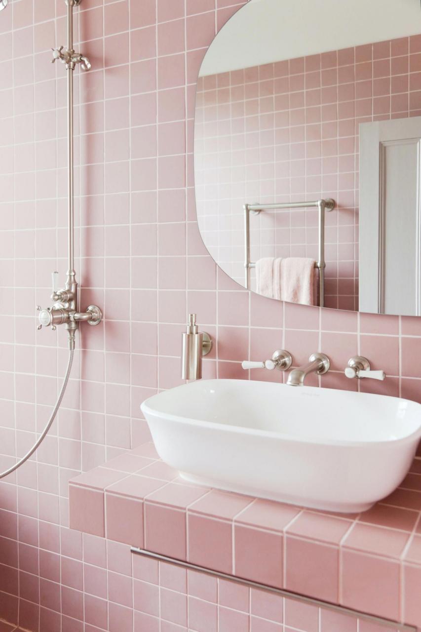 Light Pink Bathroom Decor WERFBAT