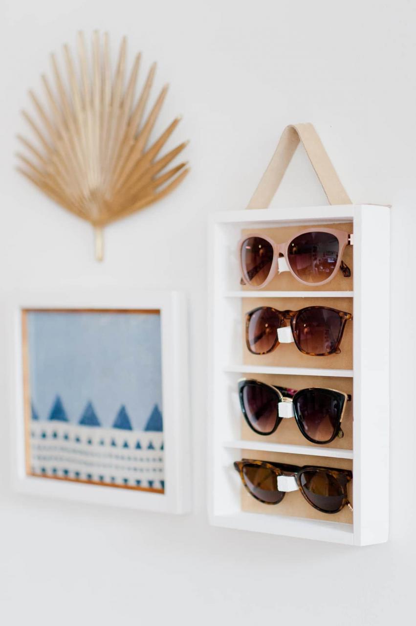 Made for Your Shades A DIY Display for Organizing Sunglasses