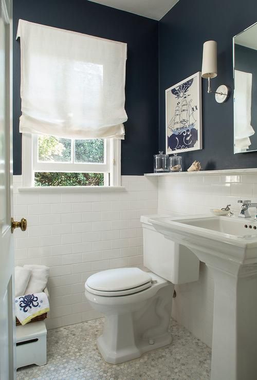20++ Navy And White Bathroom Decor PIMPHOMEE