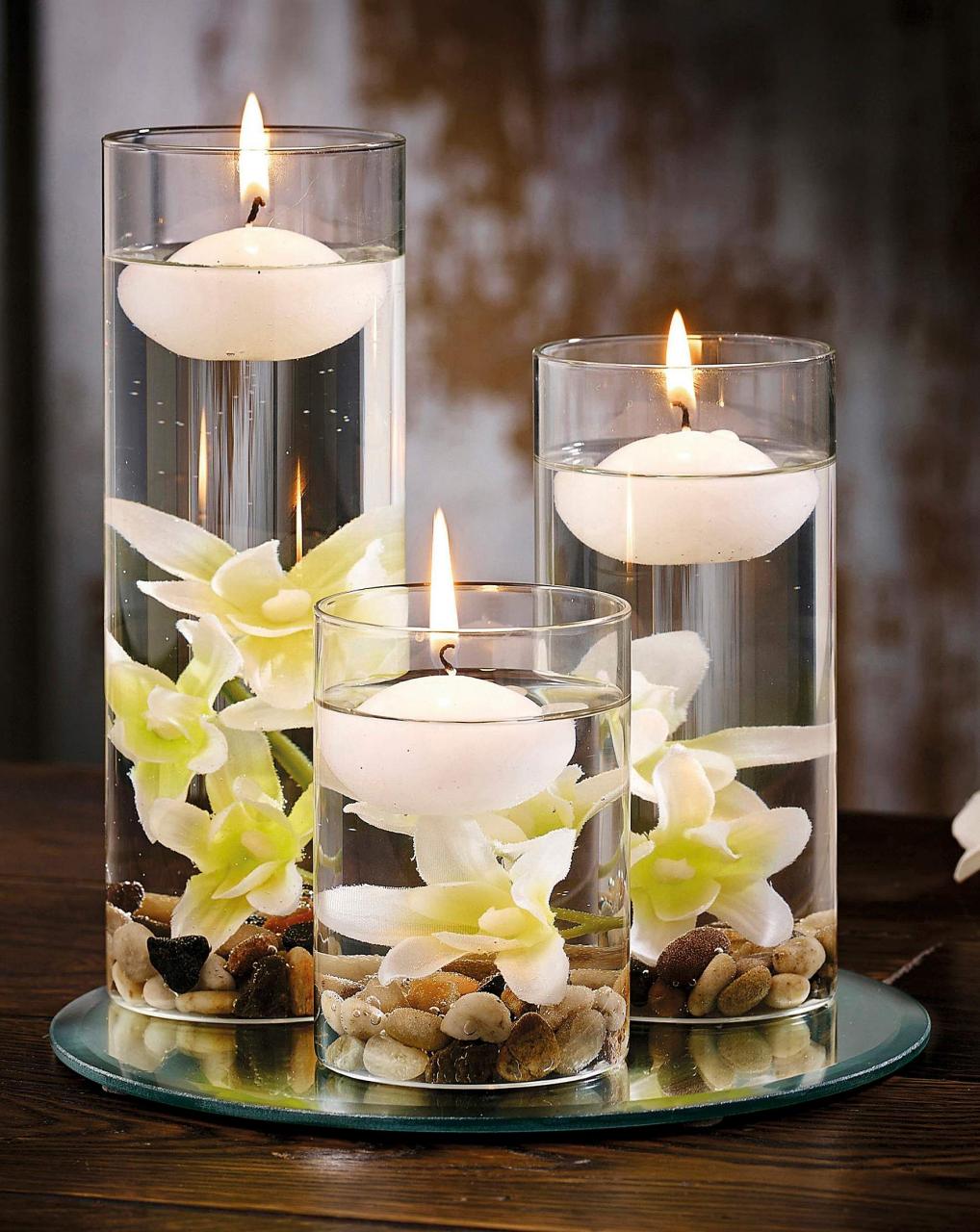 Floating Candle Set House of Bath Floating candle centerpieces