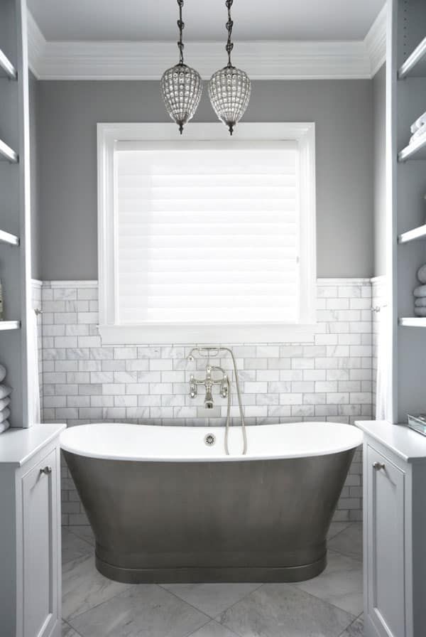 51 Modern and fresh interiors showcasing gray paint Textured Tiles