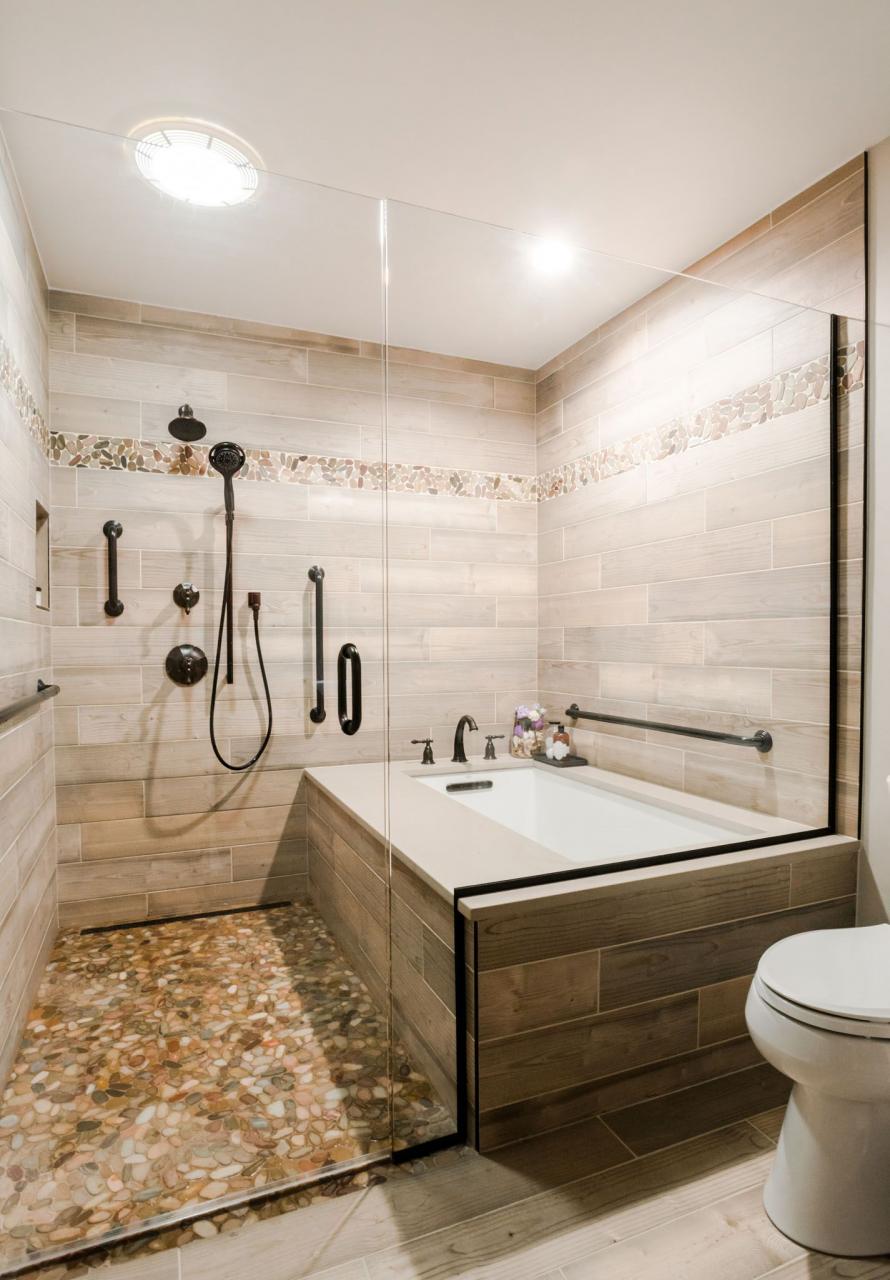 Shower / Bath combination Bathroom remodel shower, Master bathroom