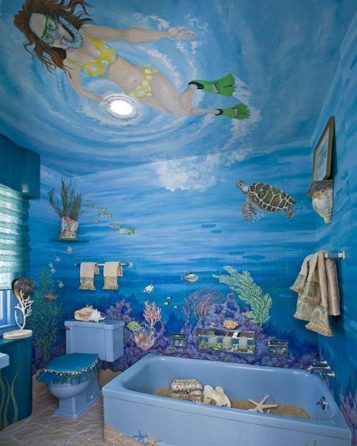 Seaworld Bathroom theme Bathroom themes, Ocean bathroom decor