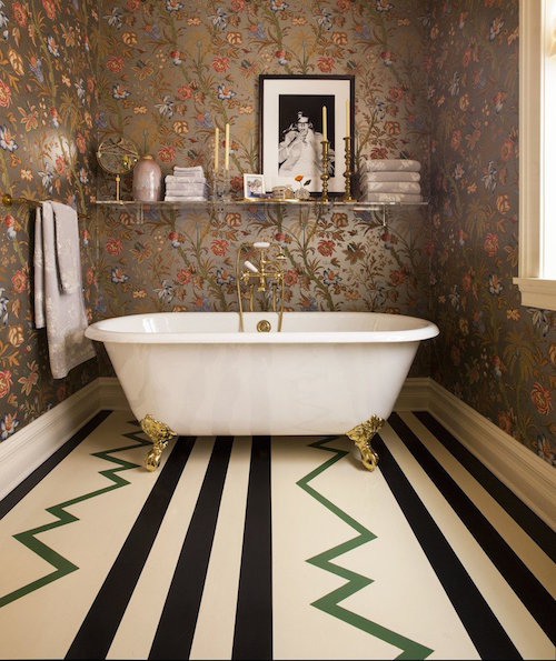 Inside 45 Interior Designers’ Exquisite Homes Eclectic bathroom