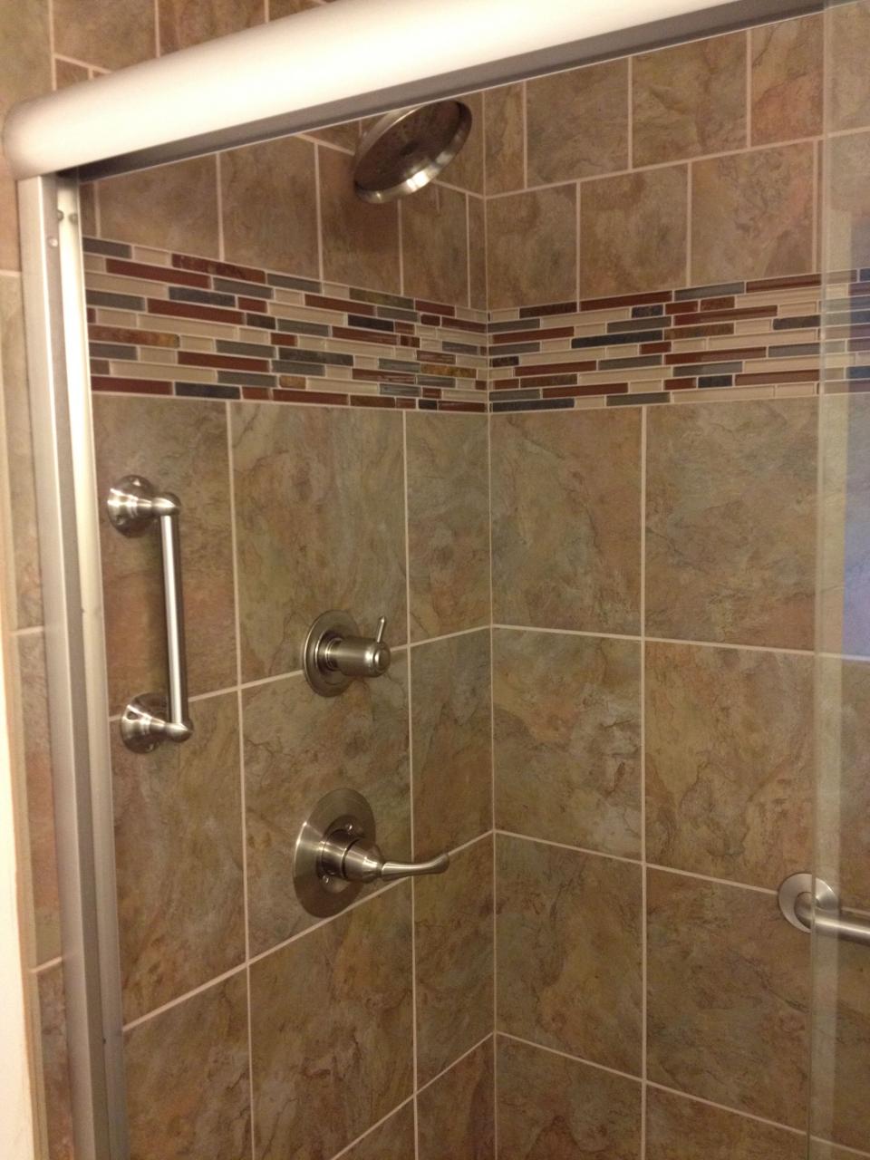 Decorative tile border, Shower wall tile, Bathroom border tiles