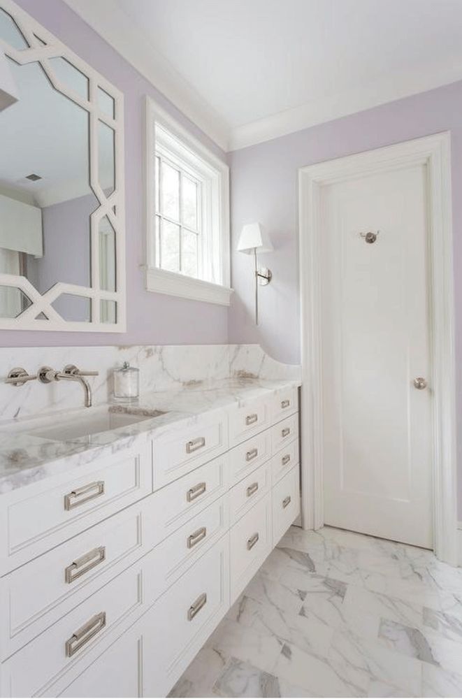 decorating with purple Lavender bathroom, Grey bathrooms, Purple