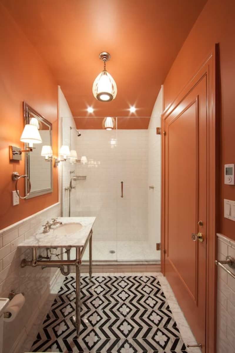 50 Fabulous Orange Rooms! The Glam Pad Bathroom colors, Orange