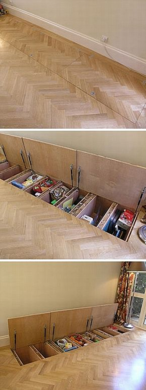sub floor storage really clever and has got me thinking about different