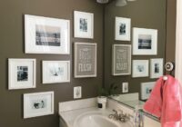Kids Bathroom Wall Gallery with basic white in white frames. Kid