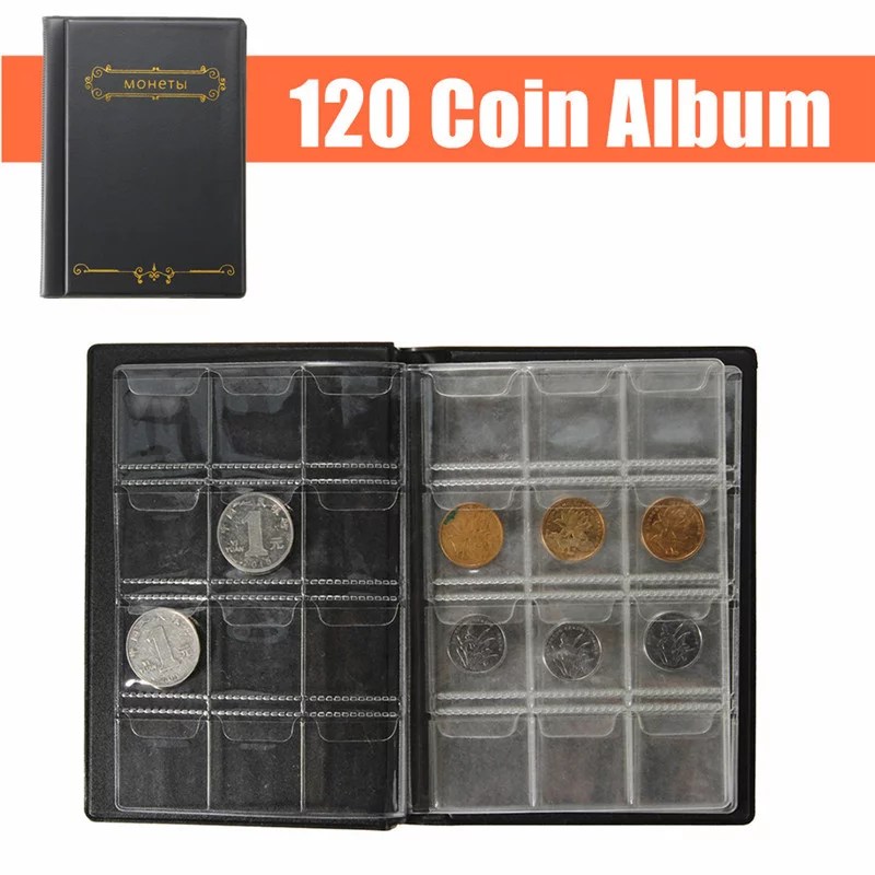 120 Coin Holders Collecting Collection Storage Penny Money Pocket Album
