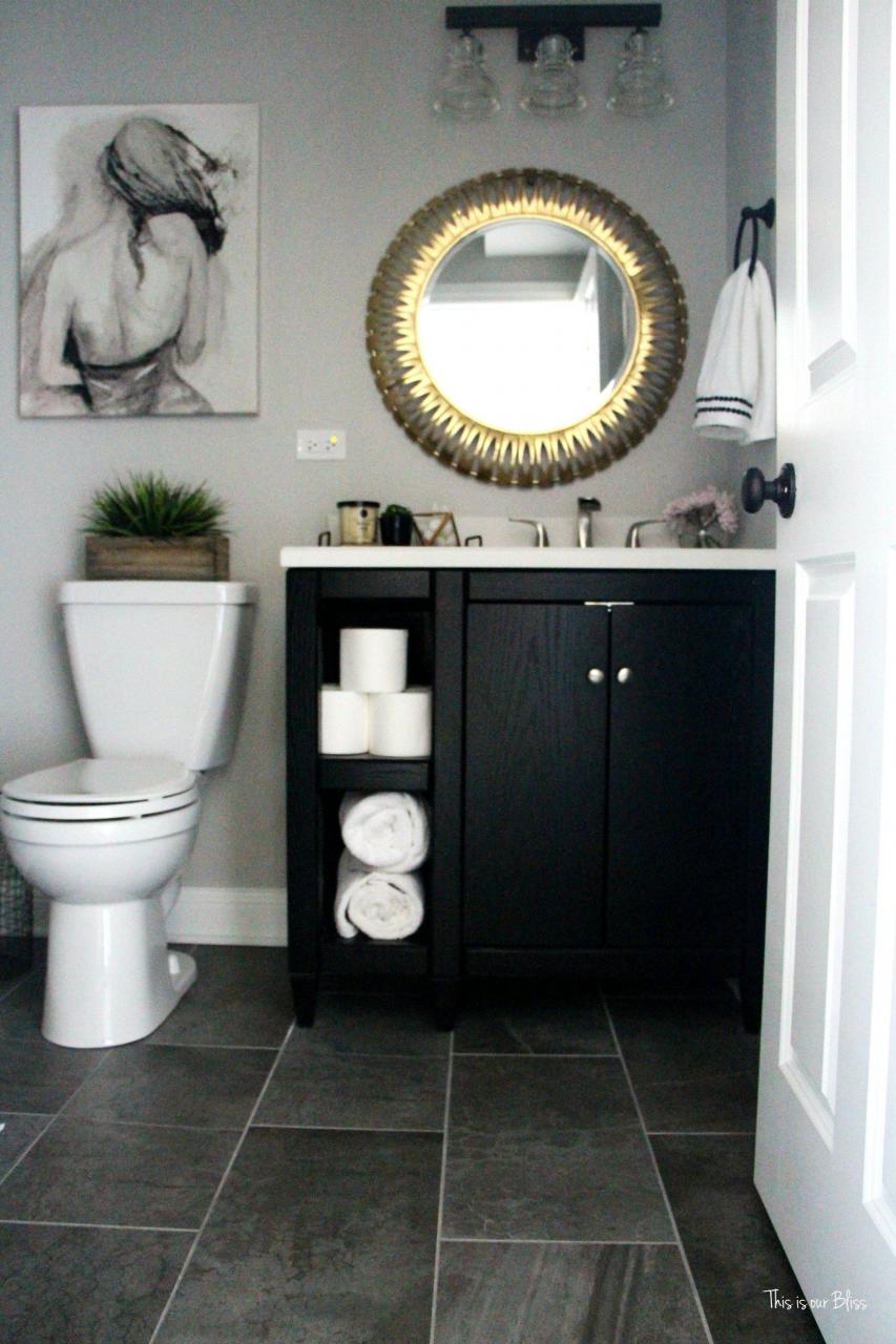 30+ Black And Gray Bathroom Decor Ideas