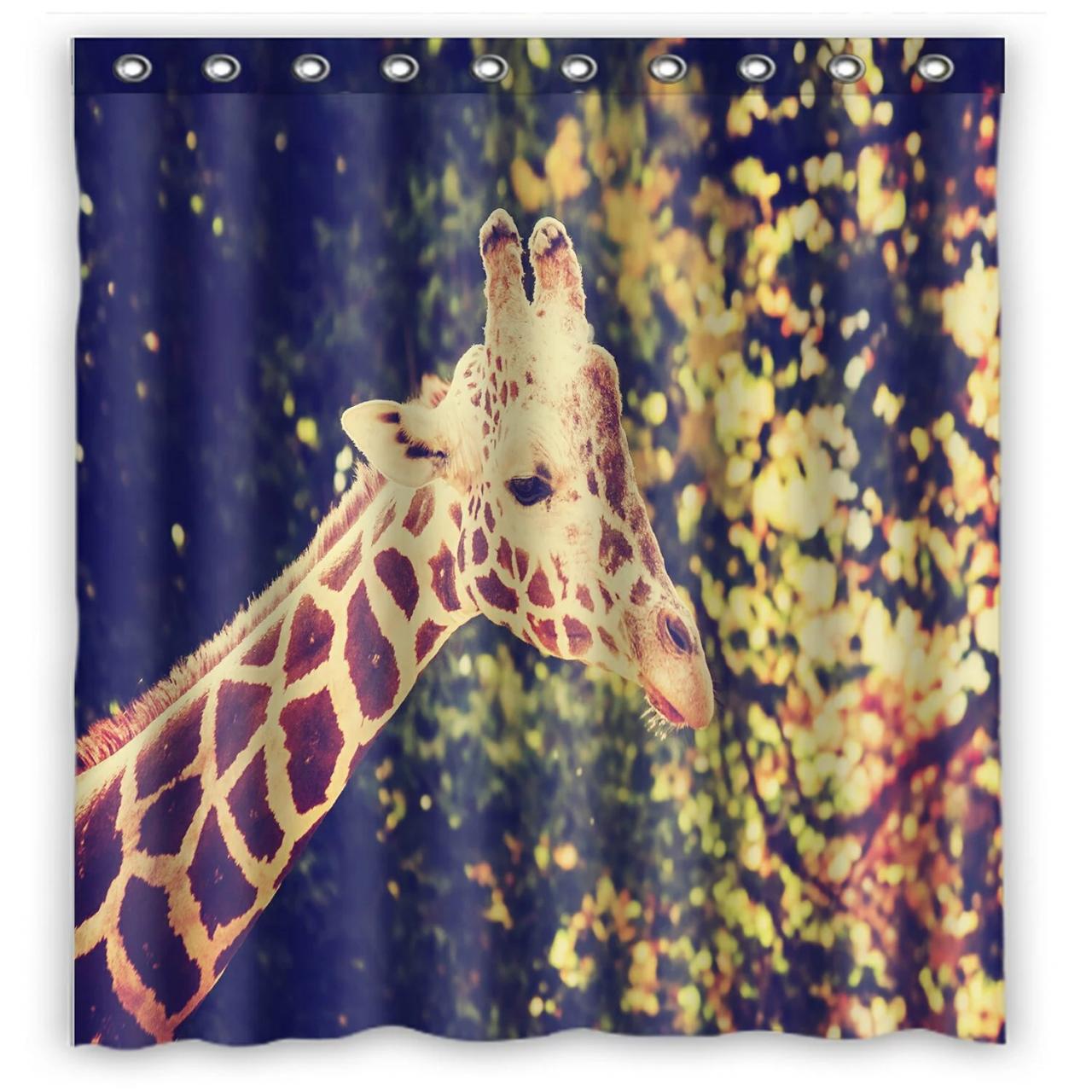 ECZJNT giraffe zoo Shower Curtain Bathroom Waterproof Home Decor 66x72
