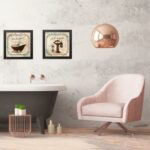 Prints For Bathroom Walls / Bathroom Bliss Wooden Wall Art Plaque Set