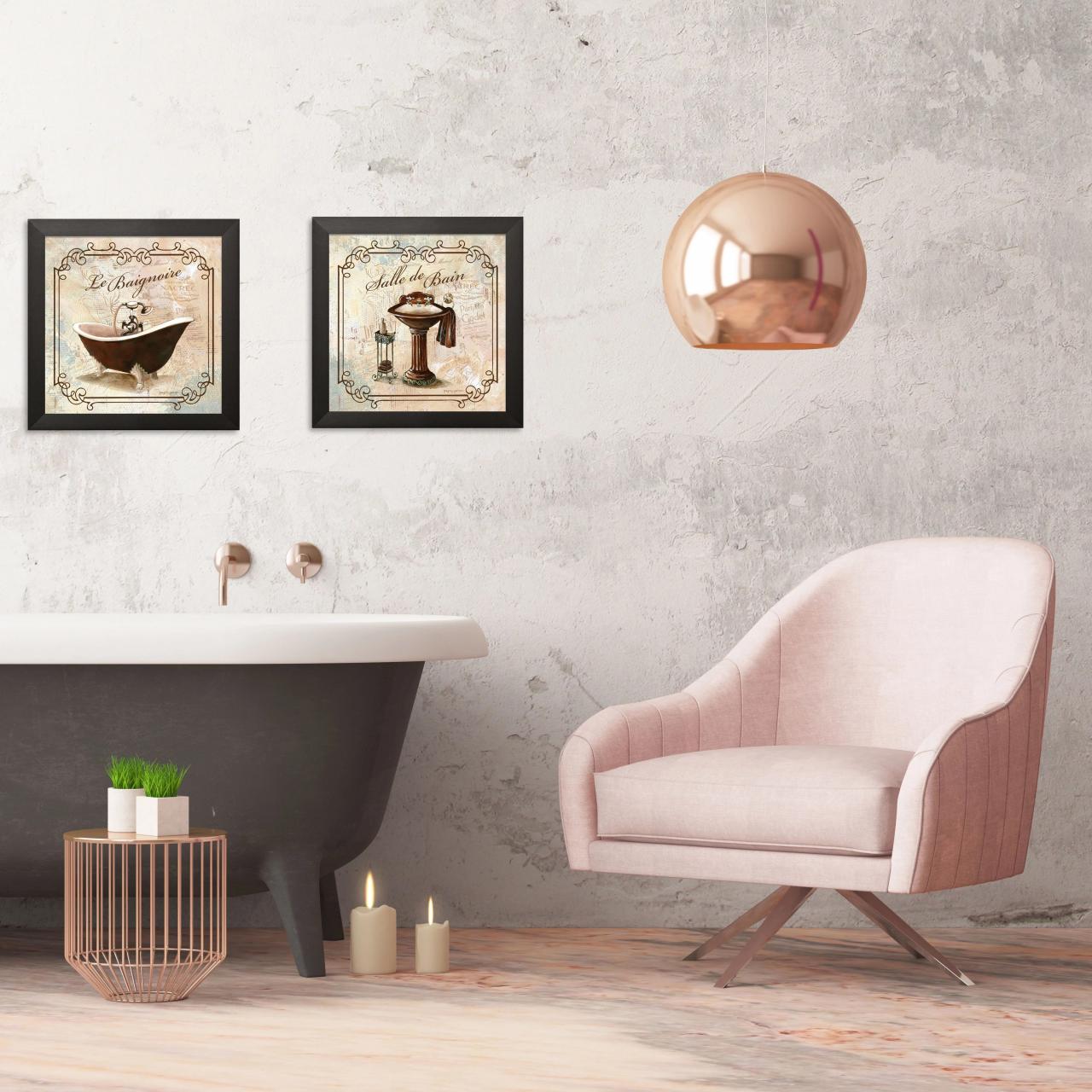 Prints For Bathroom Walls / Bathroom Bliss Wooden Wall Art Plaque Set