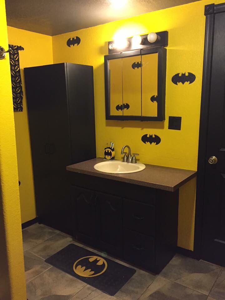 I want to redo my bathroom Batman bathroom, Batman bathroom decor