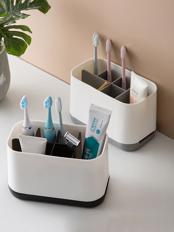 1pc Multi grid Toothbrush Stor in 2020 Toothbrush storage, Storage