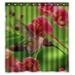 ZKGK Hummingbird Waterproof Shower Curtain Bathroom Decor Sets with