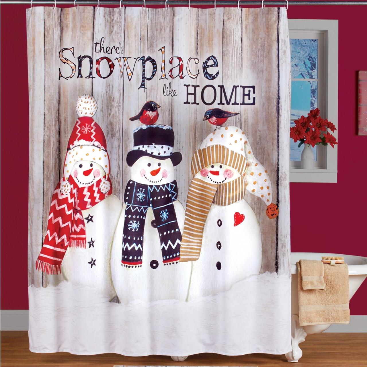 Christmas Bathroom Sets Walmart / Christmas Shower Curtain, Winter