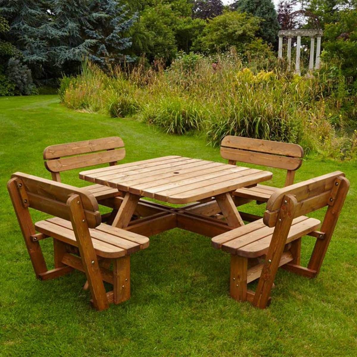 Anchor Fast 8 Seater Pine Wood Picnic Bench Costco UK Pallet patio