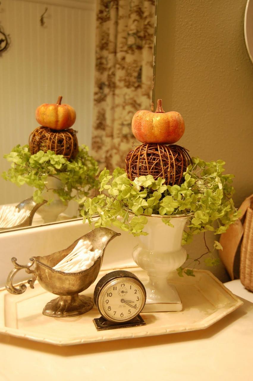 cute fall decor for the bathroom Thanksgiving Crafts, Thanksgiving