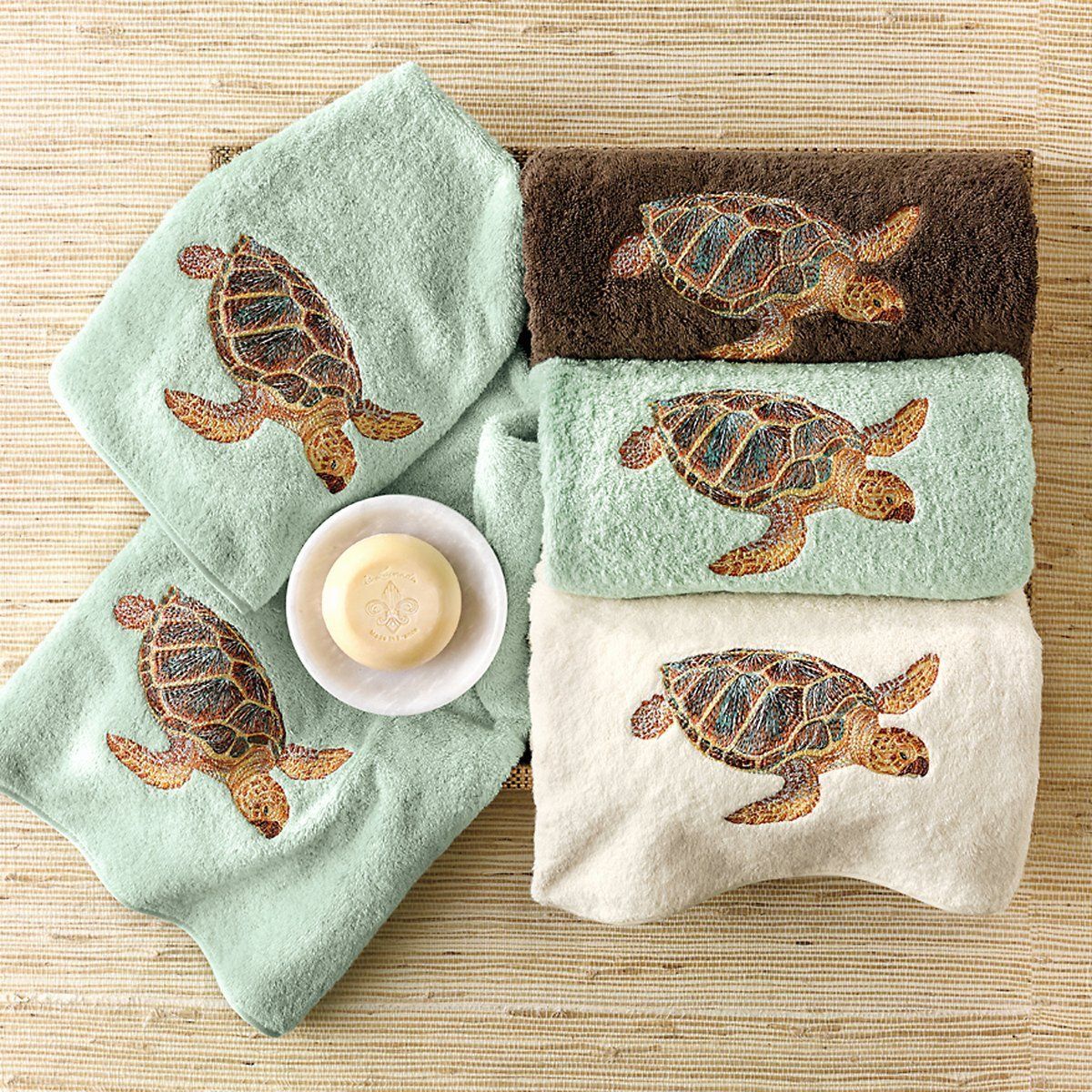 Sea Turtle Decor Bathroom Luxury Sea Turtle Bath towels Brown in 2020