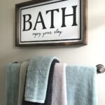 Bath wood sign saying. Bath enjoy your stay. Bath decor. Farmhouse