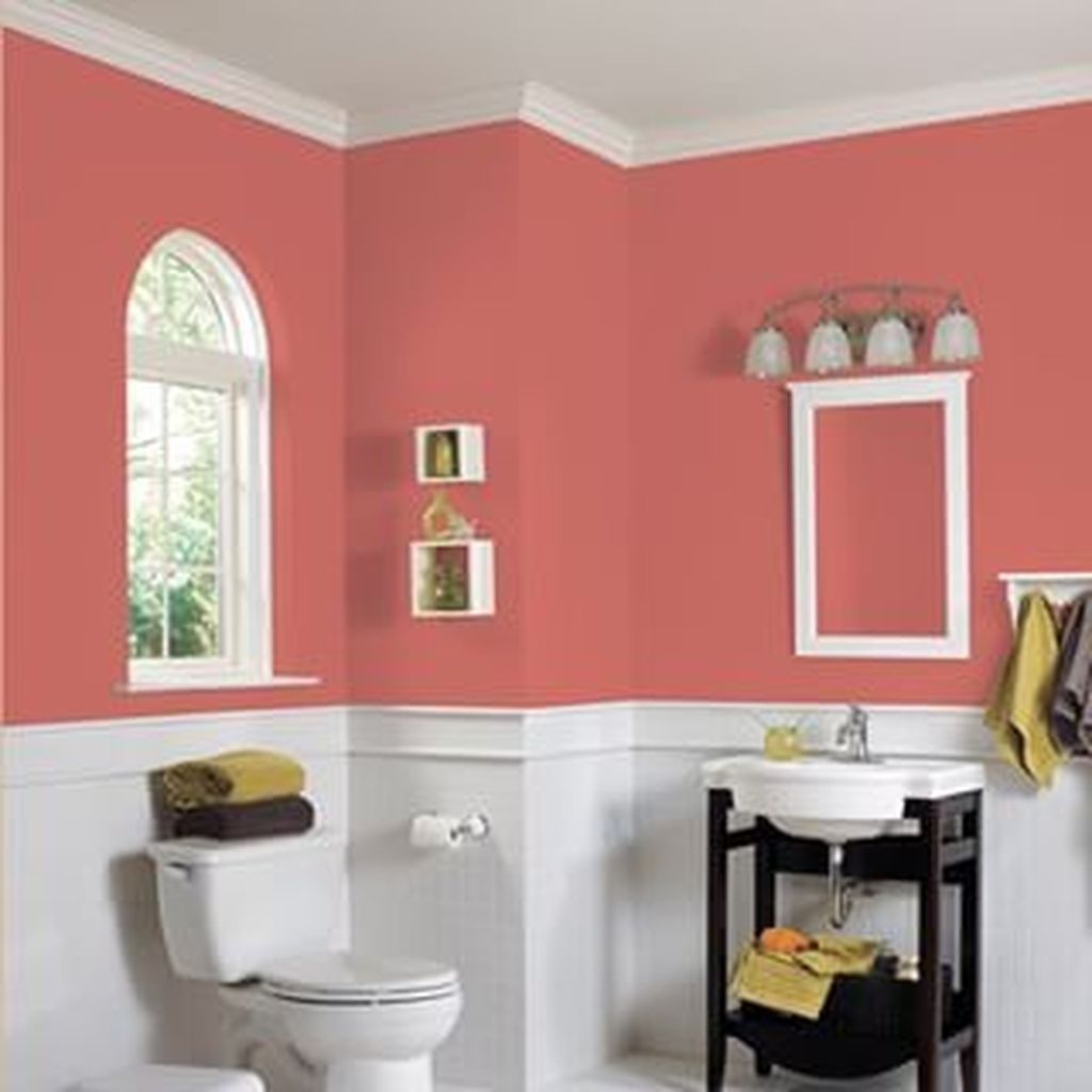 Awesome 30+ Cozy Coral Color Ideas For Bathroom. Coral bathroom decor