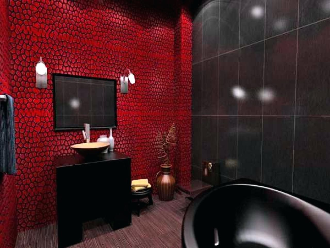Red And Black Bathroom Design Ideas Black bathroom decor, Bathroom red
