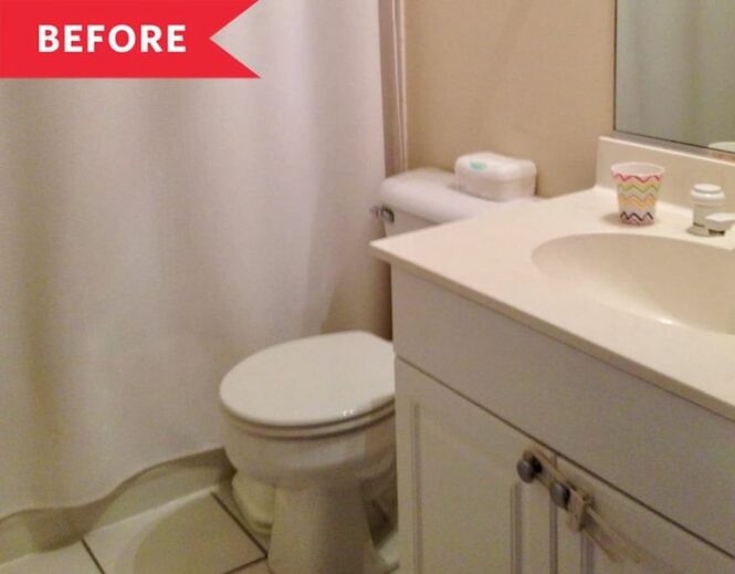 Before and After A Plain ‘90s Bathroom Gets a NoReno Transformation