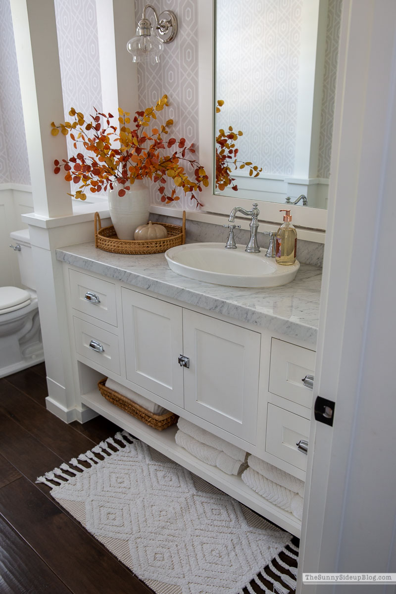 Fall Bathroom Decor The Sunny Side Up Blog